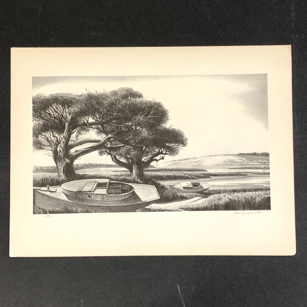 Stow Wenegenroth "Quiet Day" 1930s Art Print Treasury Collection Sketch Vintage